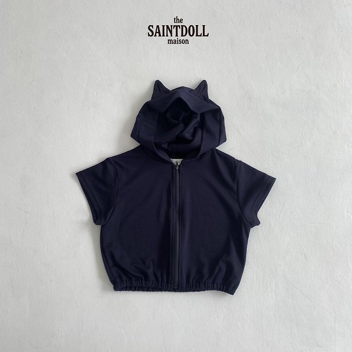 Saint Doll - Korean Children Fashion - #kidsshorts - Kitty Hoodie Zip-Up - 5