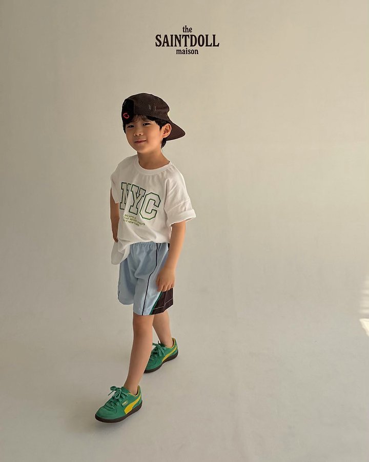 Saint Doll - Korean Children Fashion - #kidsshorts - NYC Embroidered Tee - 6