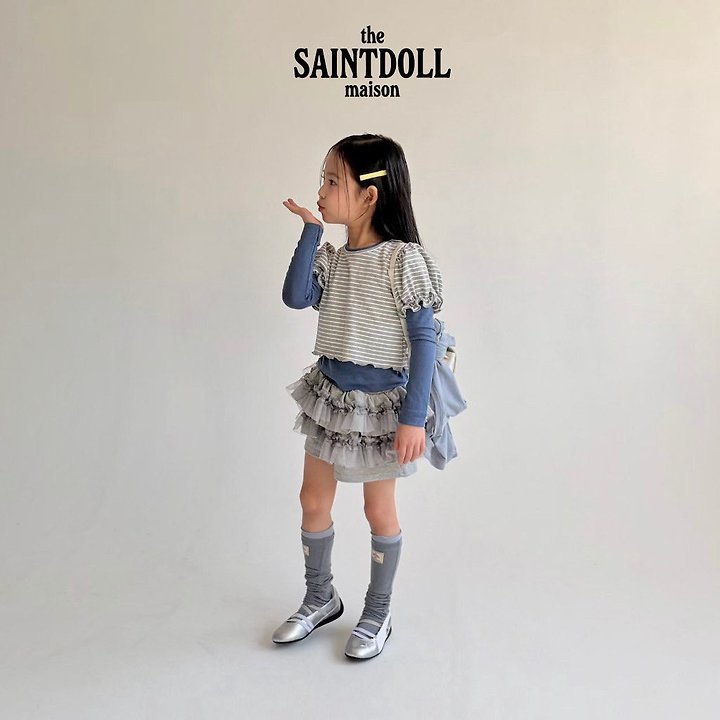 Saint Doll - Korean Children Fashion - #kidsshorts - ST Puff Tee - 6