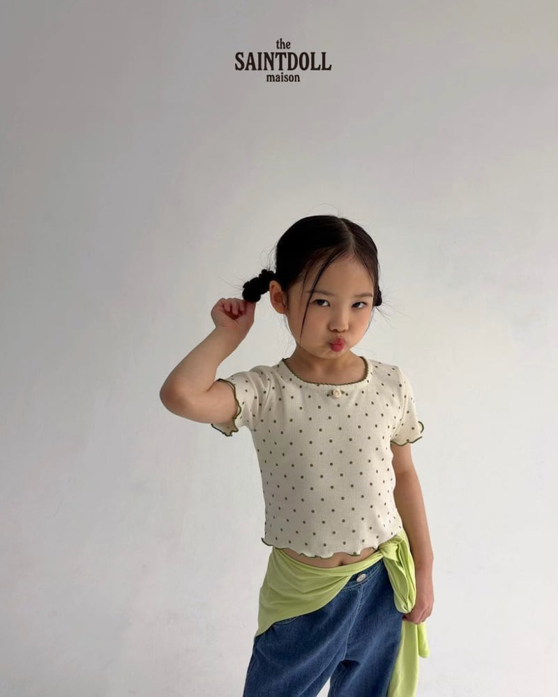 Saint Doll - Korean Children Fashion - #kidsstore - Dot Square Tee - 9
