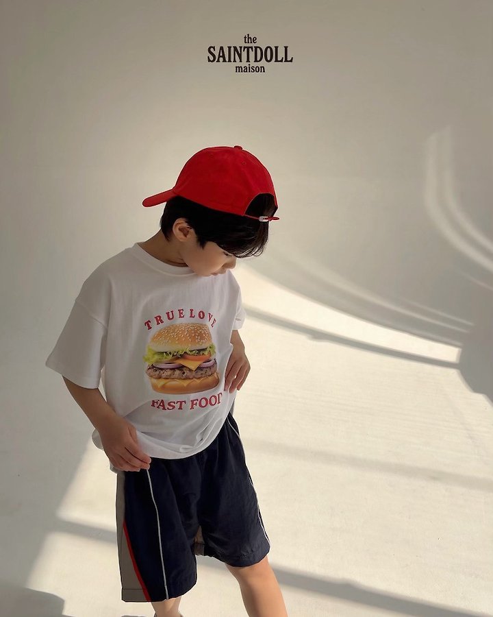 Saint Doll - Korean Children Fashion - #kidsstore - Hamburger Tee - 8