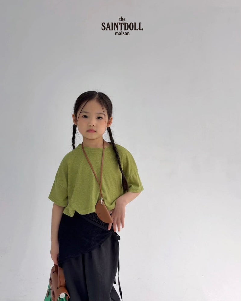 Saint Doll - Korean Children Fashion - #kidsstore - Linen Crop Tee - 9
