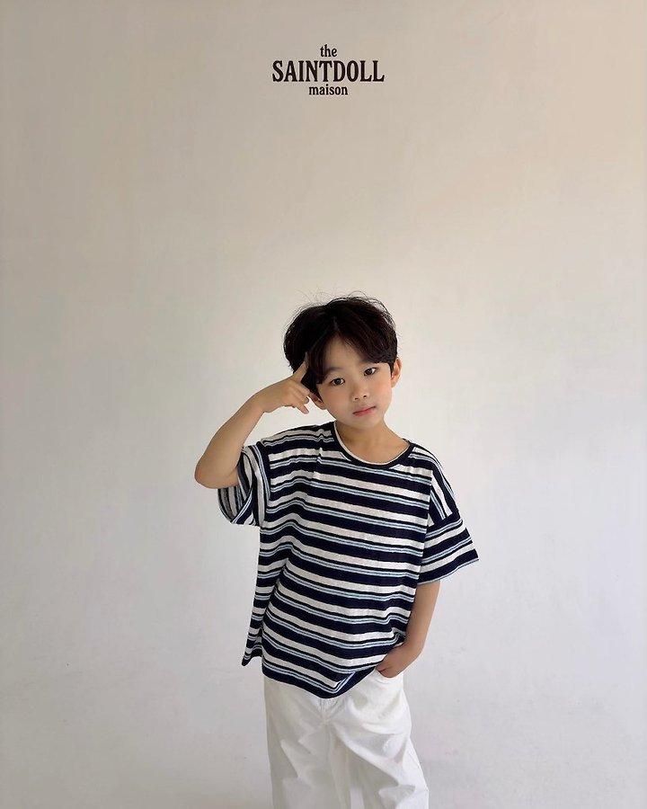 Saint Doll - Korean Children Fashion - #kidsstore - Cool Striped Tee - 8
