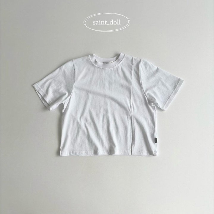 Saint Doll - Korean Children Fashion - #kidsstore - Diagonal Seam Tee - 4