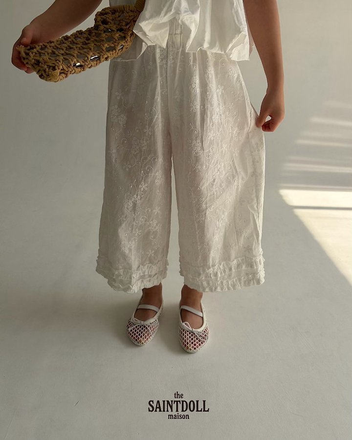 Saint Doll - Korean Children Fashion - #littlefashionista - Lace Wide Pants - 5