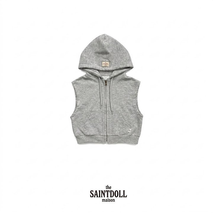 Saint Doll - Korean Children Fashion - #littlefashionista - Patch Hoodie Zip-Up - 4