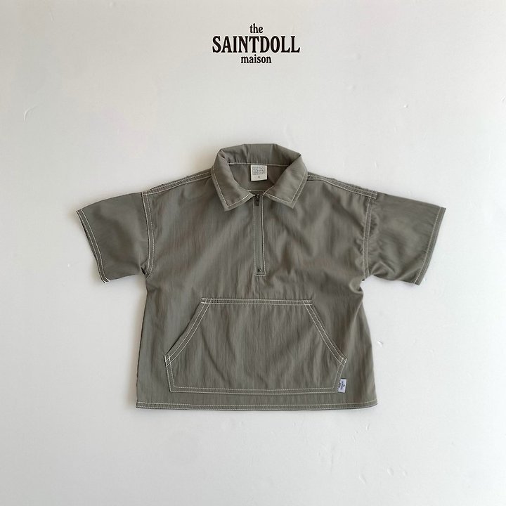 Saint Doll - Korean Children Fashion - #minifashionista - Stitch Half-Zip Shirt - 5
