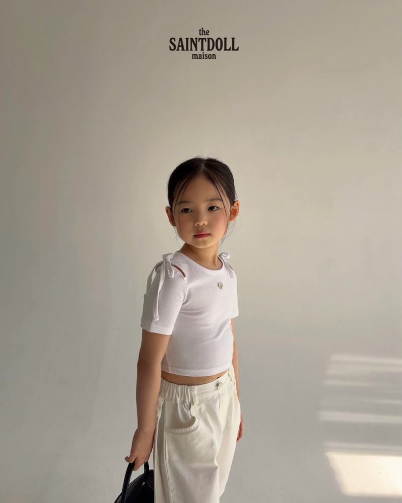 Saint Doll - Korean Children Fashion - #minifashionista - Shoulder Cut Tee - 6