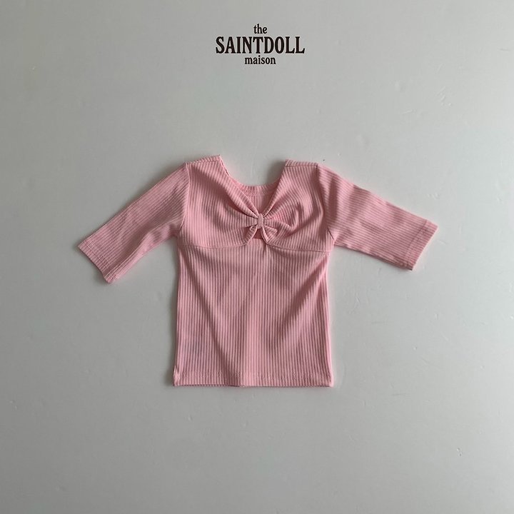 Saint Doll - Korean Children Fashion - #prettylittlegirls - Ribbon 5-Sleeve Tee - 5