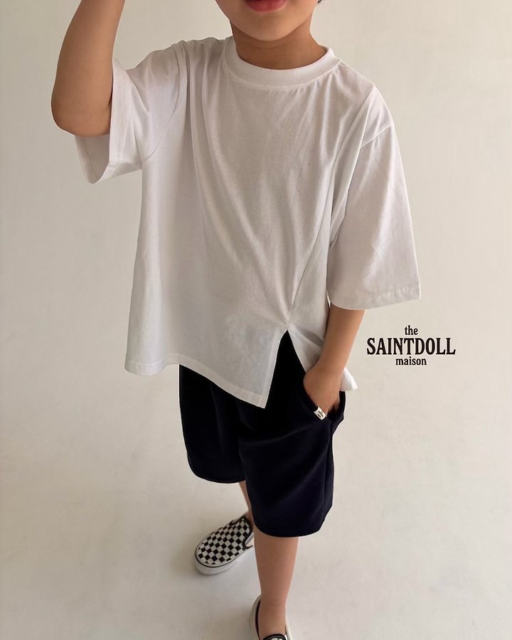 Saint Doll - Korean Children Fashion - #stylishchildhood - Diagonal Seam Tee - 12
