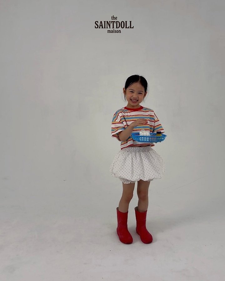 Saint Doll - Korean Children Fashion - #todddlerfashion - Color Block Crop Tee - 12