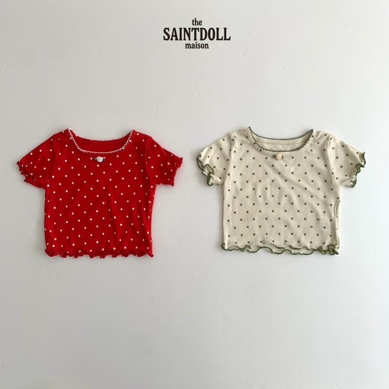 Saint Doll - Korean Children Fashion - #toddlerclothing - Dot Square Tee