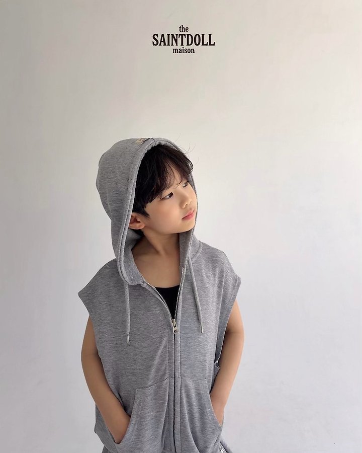Saint Doll - Korean Children Fashion - #toddlerclothing - Patch Hoodie Zip-Up - 8