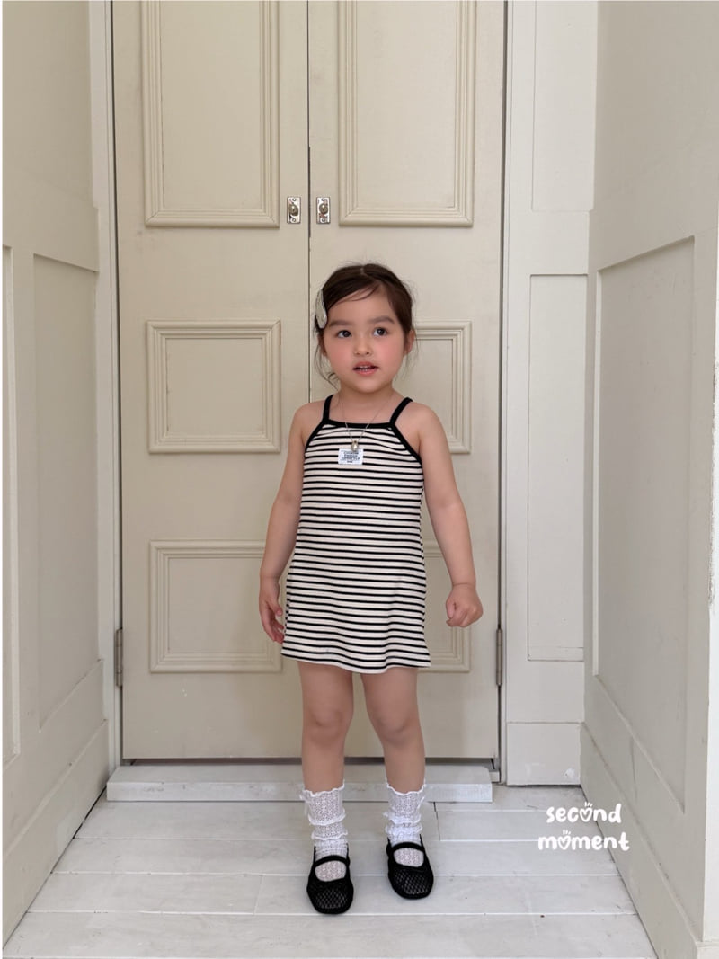 Second Moment - Korean Children Fashion - #Kfashion4kids - Label Stripe One-piece - 8