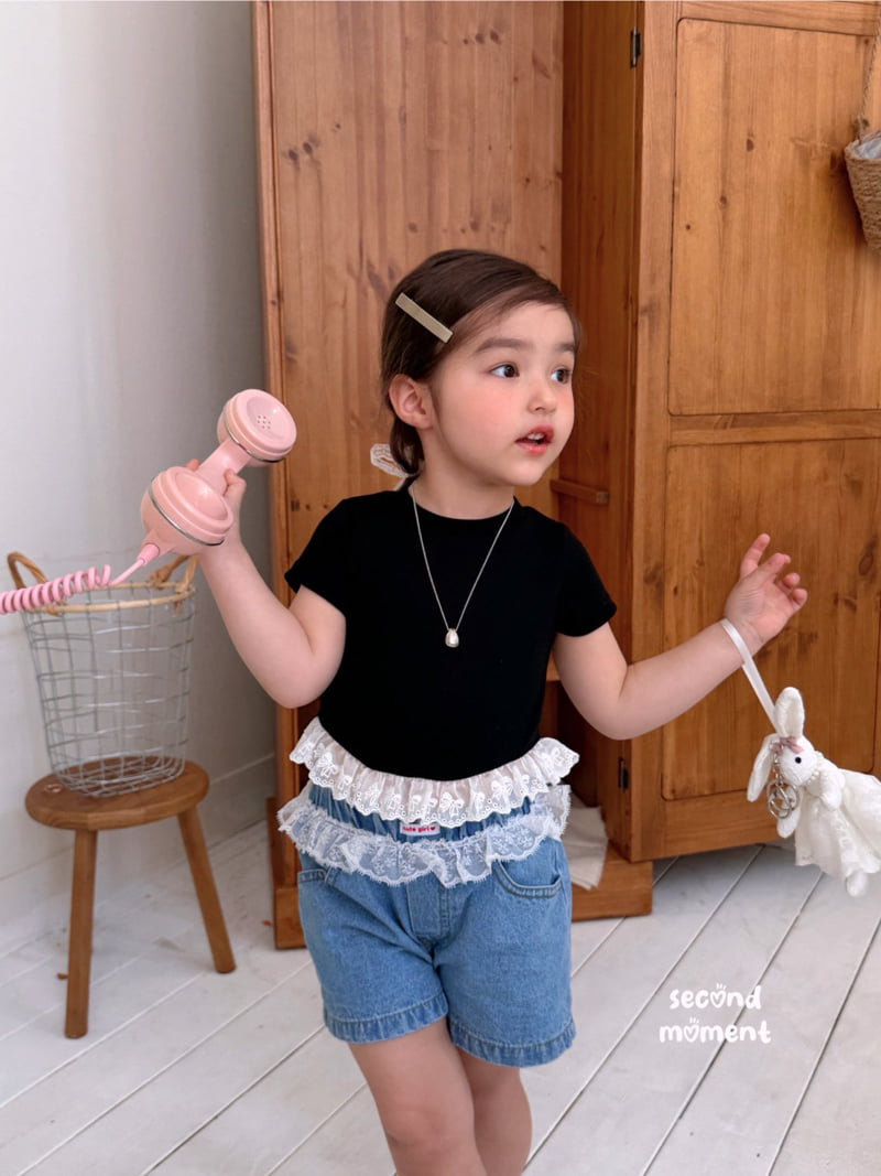 Second Moment - Korean Children Fashion - #Kfashion4kids - Coco Ribbon Lace Tee - 10