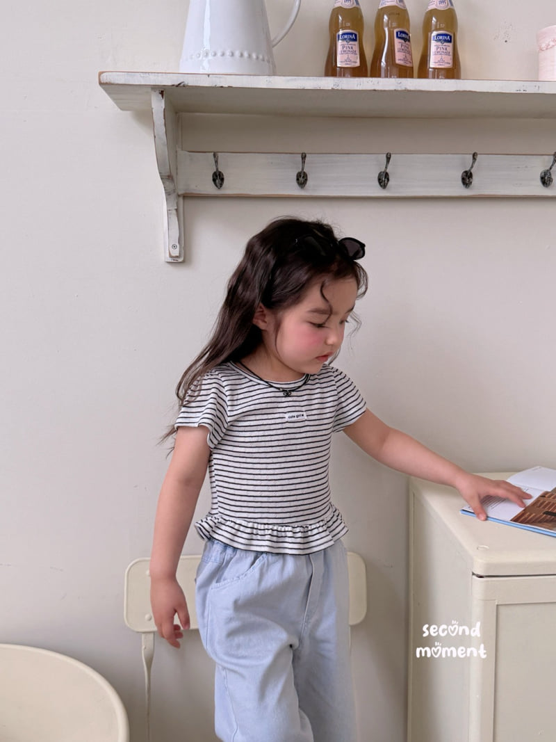 Second Moment - Korean Children Fashion - #childofig - Label Frill Tee - 8