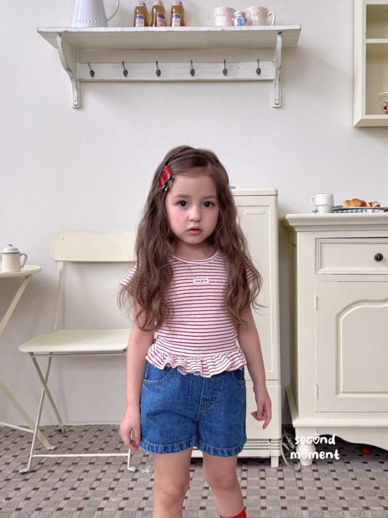 Second Moment - Korean Children Fashion - #childofig - Label Frill Tee - 9
