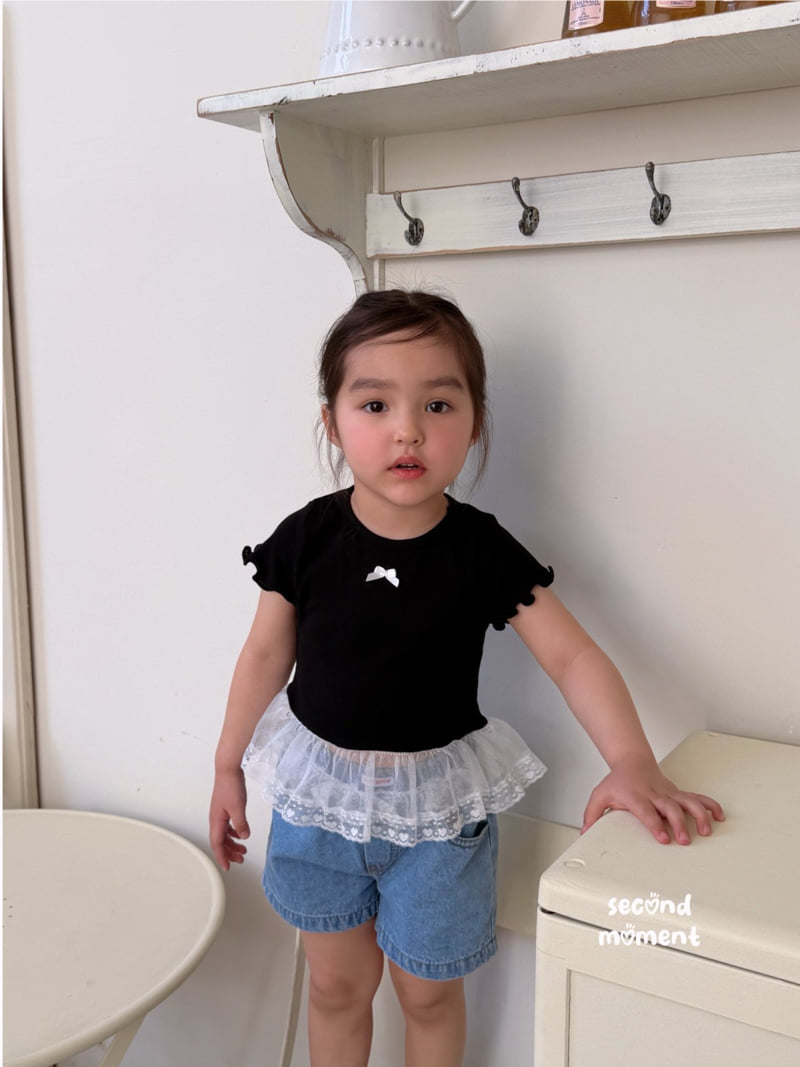 Second Moment - Korean Children Fashion - #childofig - Popo Ribbon Tee - 6