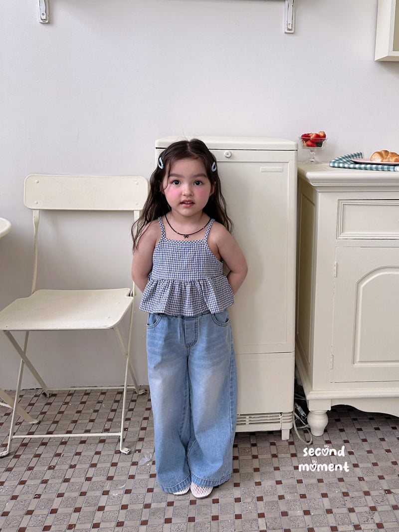 Second Moment - Korean Children Fashion - #childofig - Milky Check Frill Top - 10