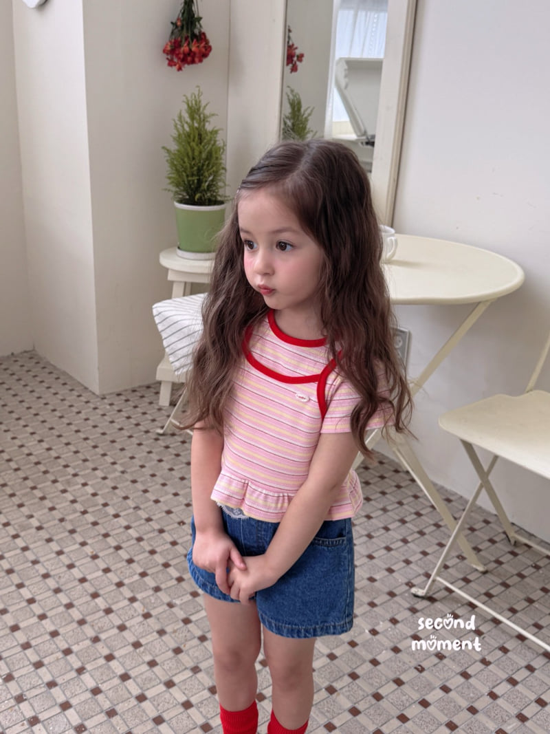 Second Moment - Korean Children Fashion - #childofig - Rainbow Frill Tee - 12