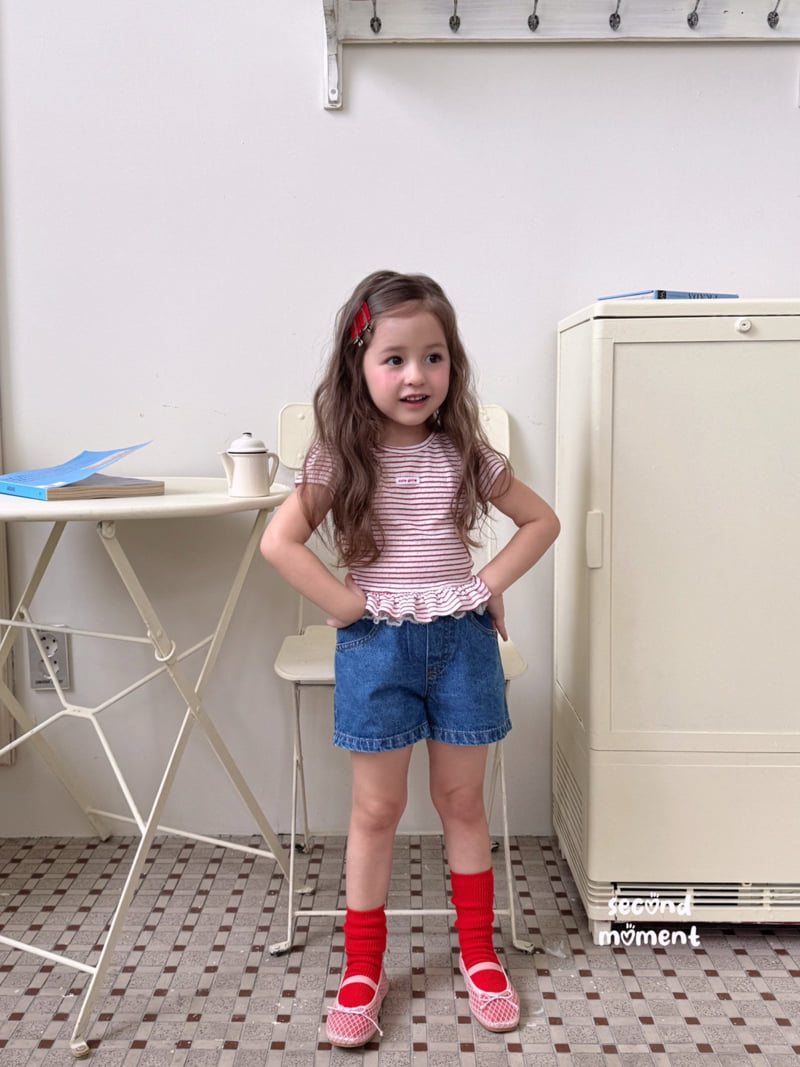Second Moment - Korean Children Fashion - #childrensboutique - Label Frill Tee - 10