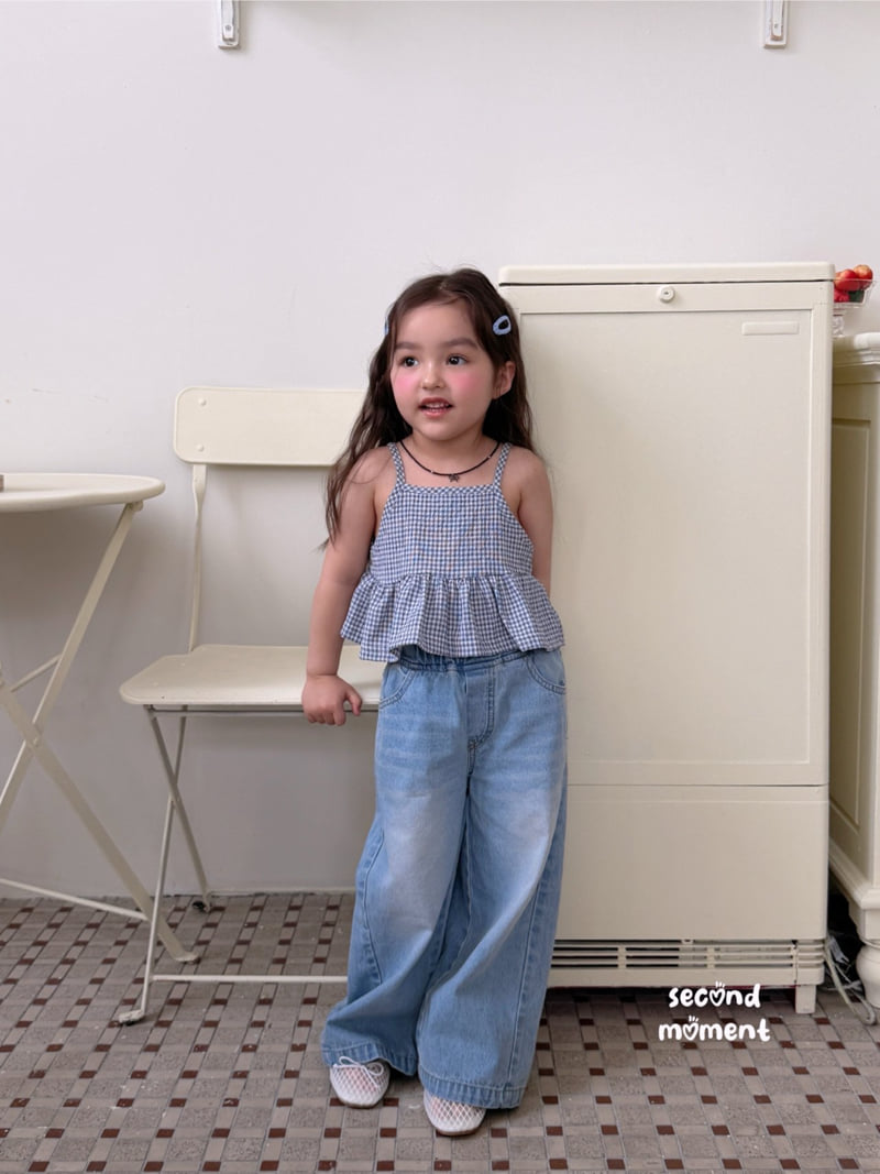 Second Moment - Korean Children Fashion - #childrensboutique - Milky Check Frill Top - 11