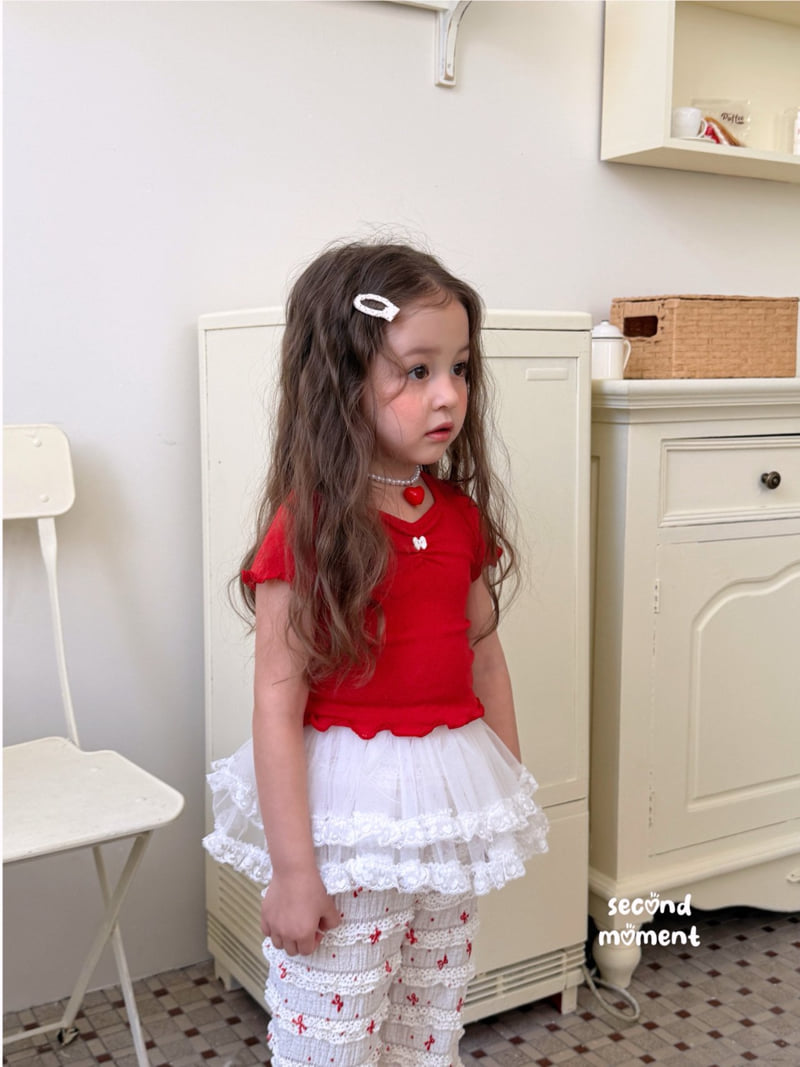 Second Moment - Korean Children Fashion - #childrensboutique - Ribbon Eyelet Tee - 11