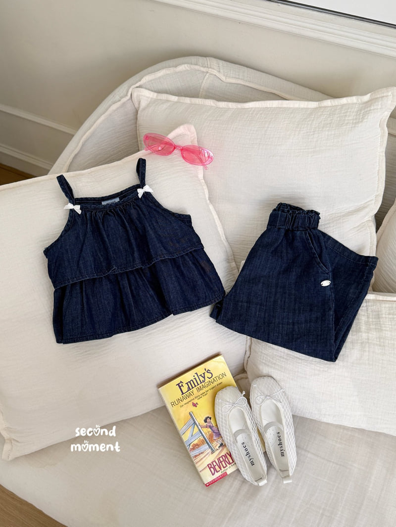 Second Moment - Korean Children Fashion - #designkidswear - Nut Wide Denim Pants - 5