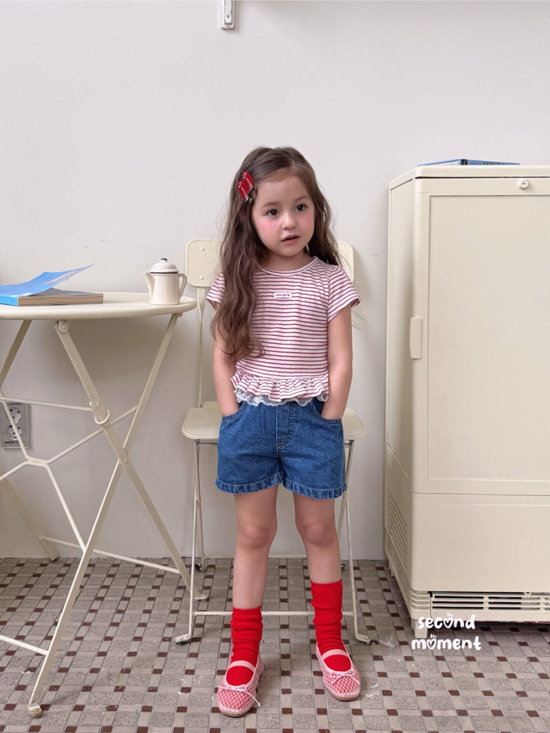 Second Moment - Korean Children Fashion - #designkidswear - Label Frill Tee - 11