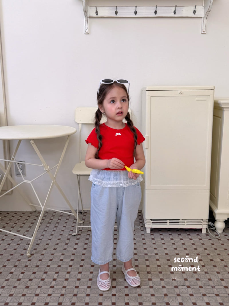 Second Moment - Korean Children Fashion - #designkidswear - Popo Ribbon Tee - 9