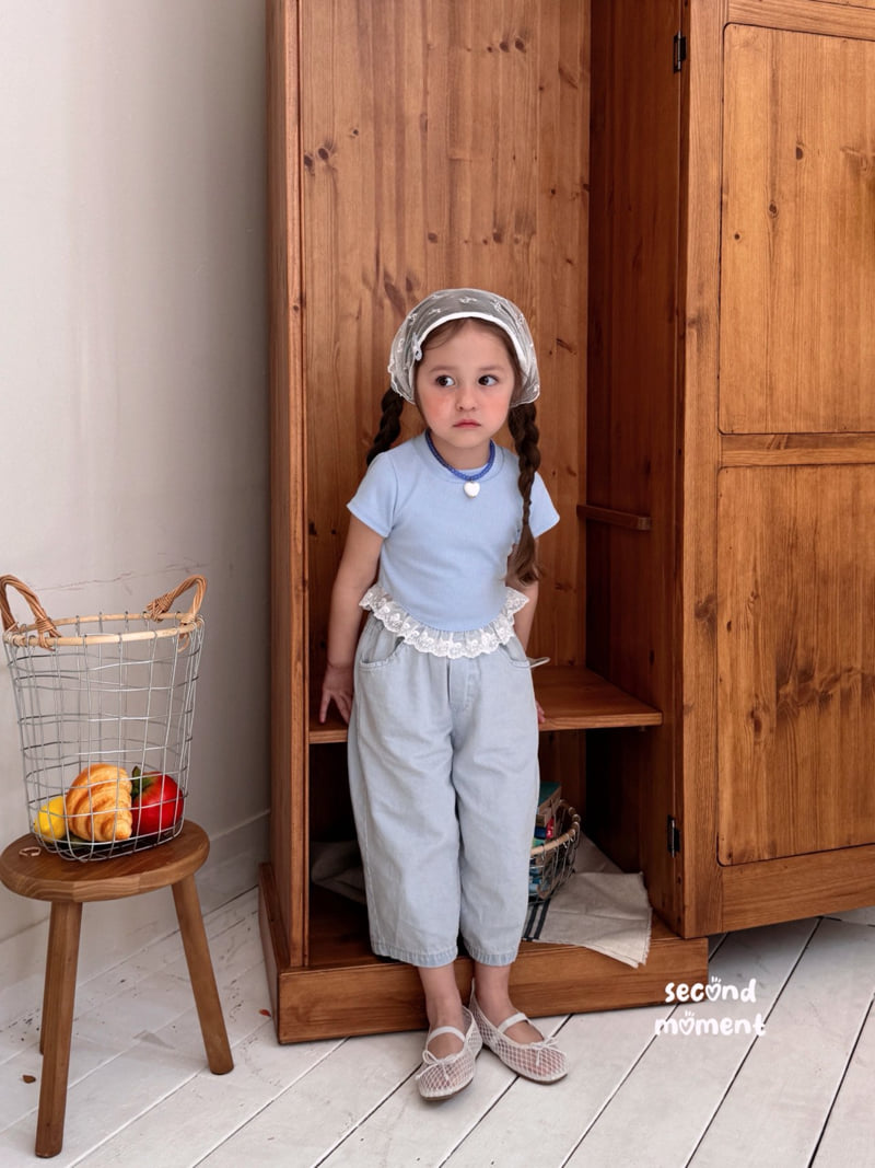 Second Moment - Korean Children Fashion - #childrensboutique - Coco Ribbon Lace Tee - 4