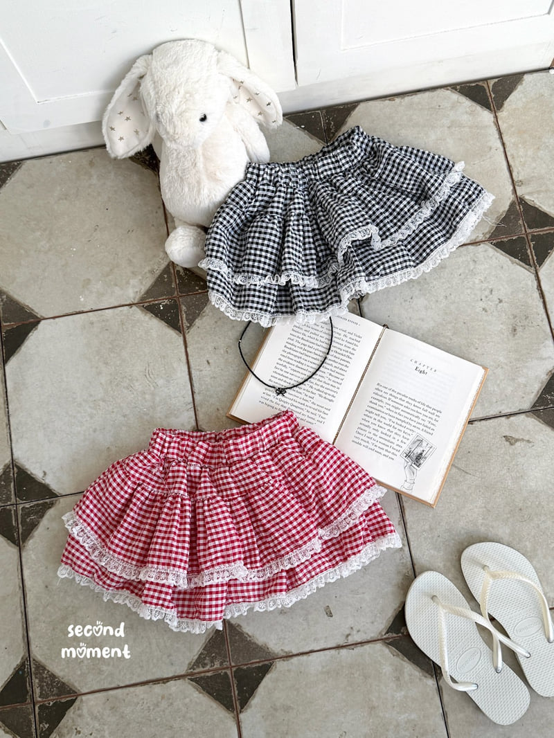 Second Moment - Korean Children Fashion - #designkidswear - Fruit Check Skirt - 3