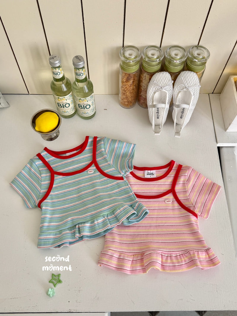 Second Moment - Korean Children Fashion - #designkidswear - Rainbow Frill Tee