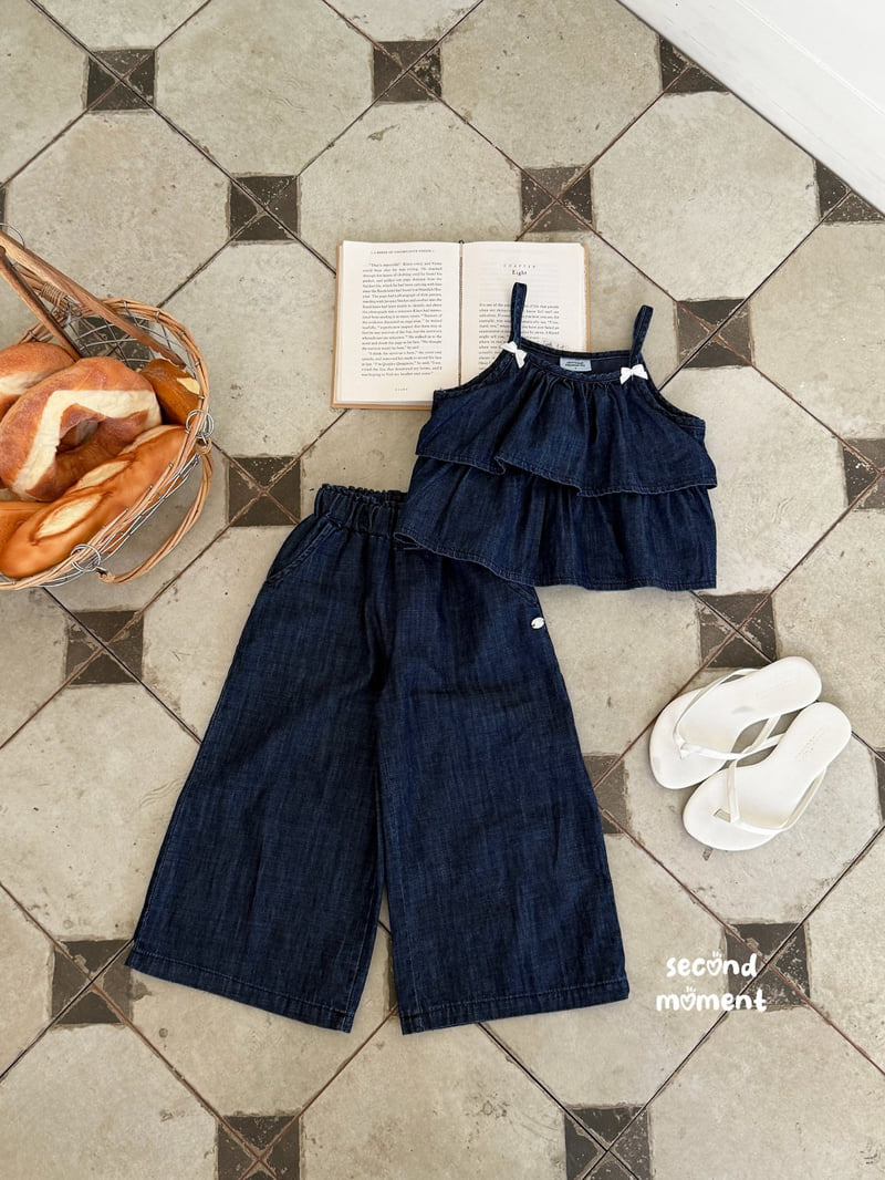 Second Moment - Korean Children Fashion - #discoveringself - Nut Wide Denim Pants - 6