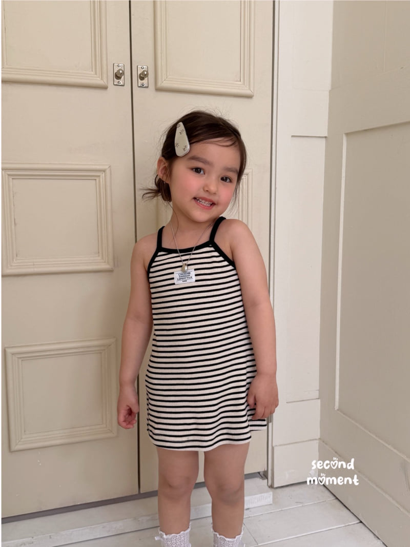 Second Moment - Korean Children Fashion - #discoveringself - Label Stripe One-piece - 3