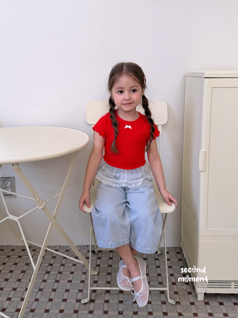 Second Moment - Korean Children Fashion - #discoveringself - Popo Ribbon Tee - 10