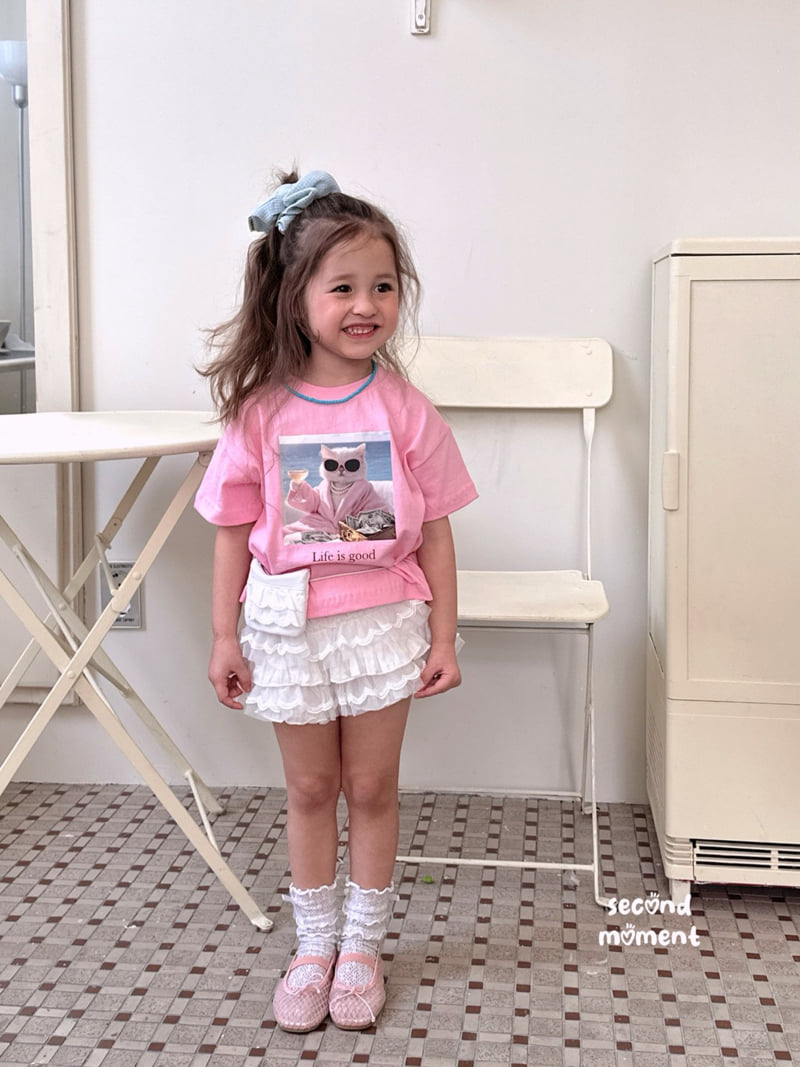 Second Moment - Korean Children Fashion - #discoveringself - Champagne Cat Tee