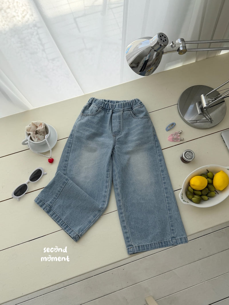Second Moment - Korean Children Fashion - #discoveringself - Summer Wide Denim Pants - 3