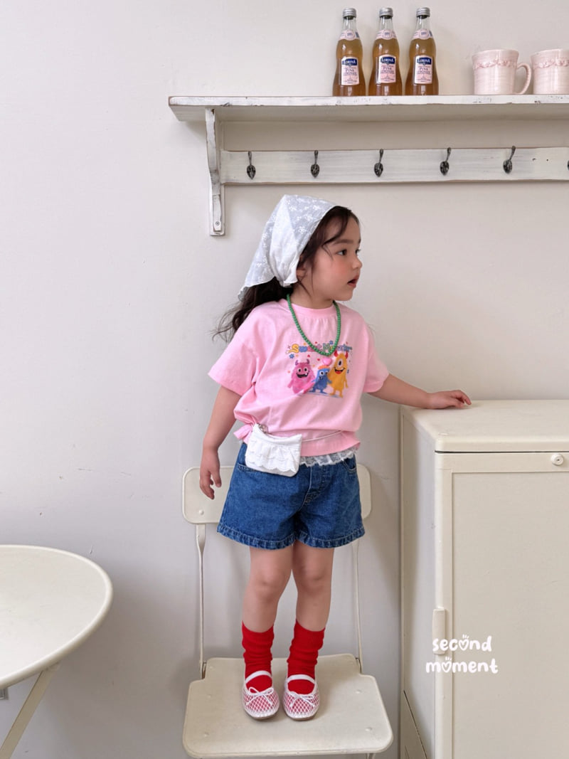 Second Moment - Korean Children Fashion - #fashionkids - Gelato Denim Shorts - 5