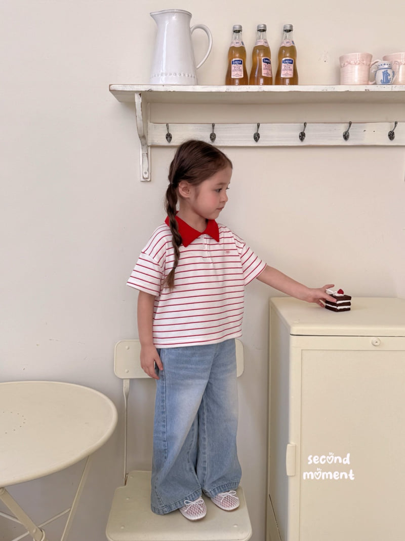 Second Moment - Korean Children Fashion - #discoveringself - Summer Wide Denim Pants - 4