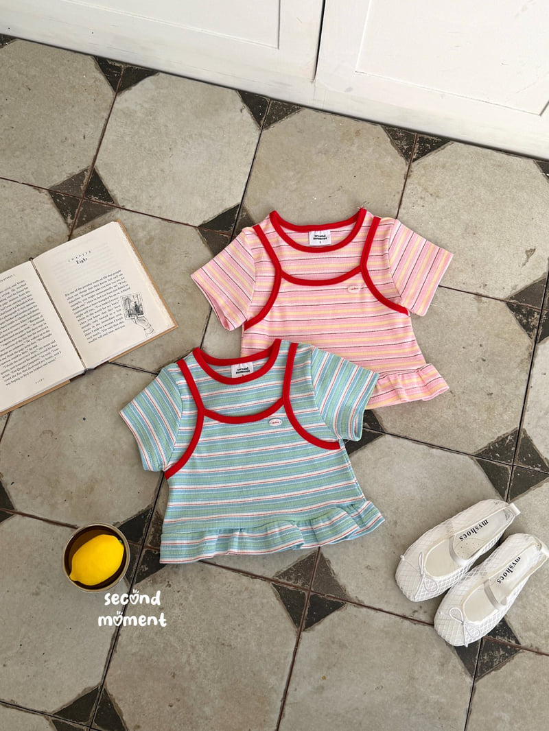 Second Moment - Korean Children Fashion - #fashionkids - Rainbow Frill Tee - 3