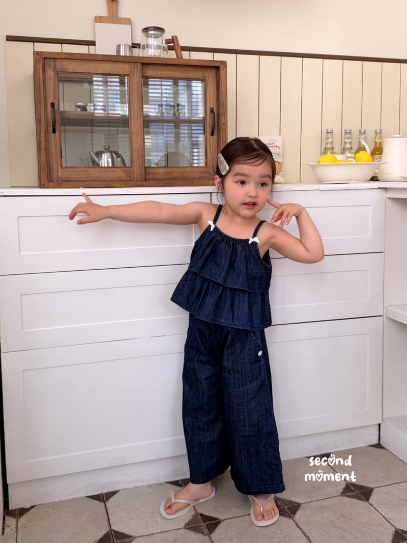 Second Moment - Korean Children Fashion - #kidsshorts - Nut Wide Denim Pants - 8