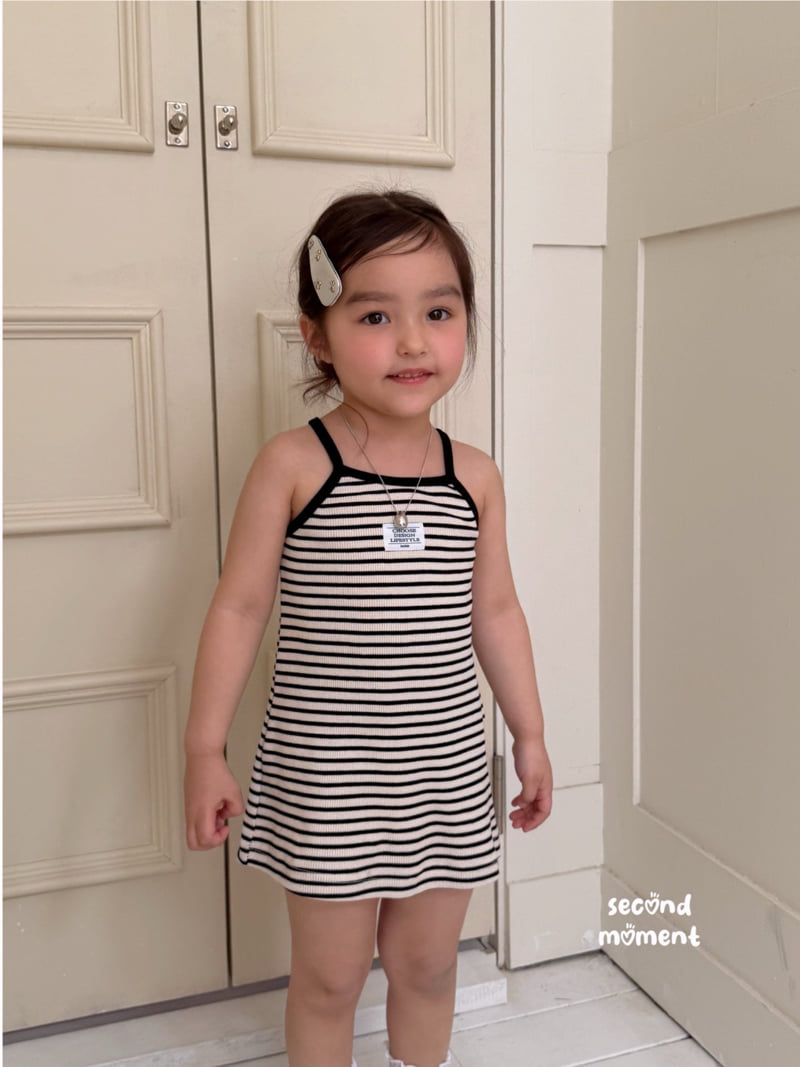 Second Moment - Korean Children Fashion - #kidsshorts - Label Stripe One-piece - 5