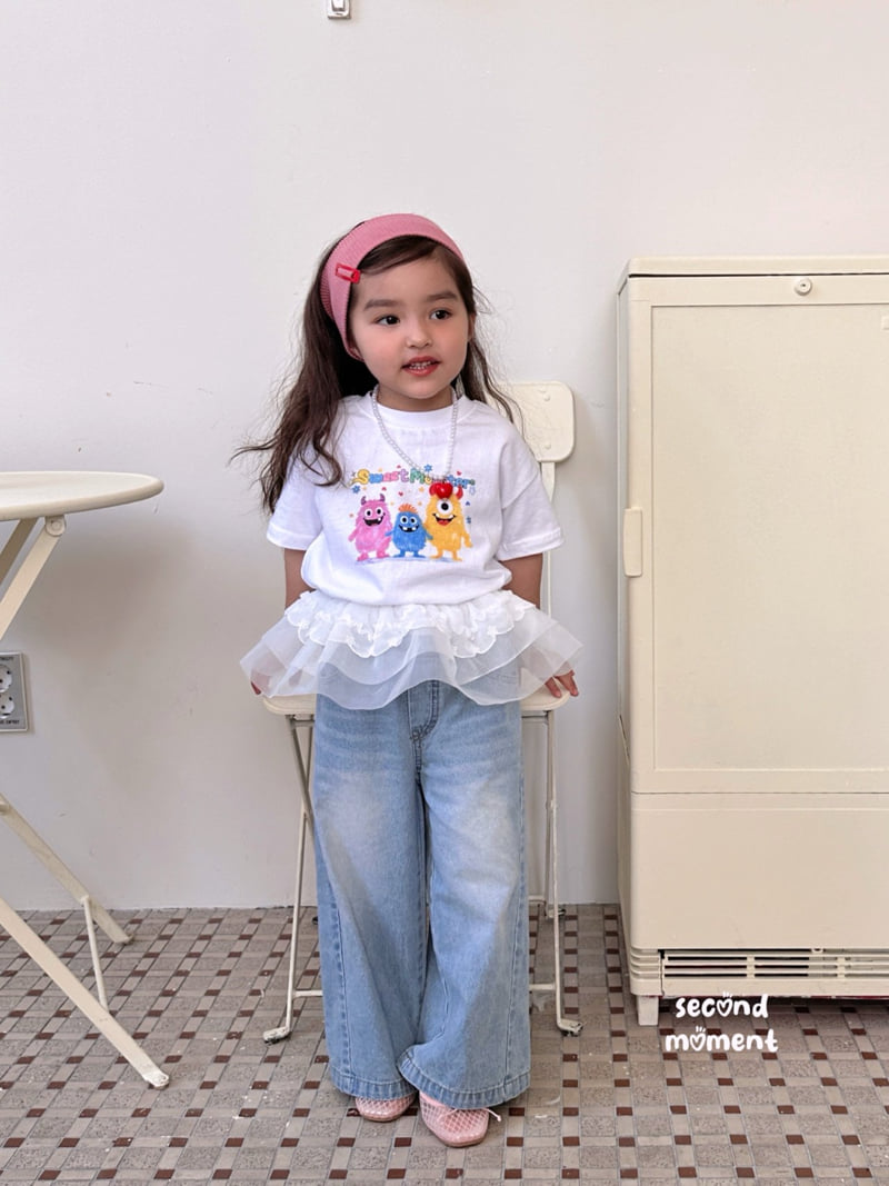 Second Moment - Korean Children Fashion - #kidsshorts - Sweet Monster Tee - 12