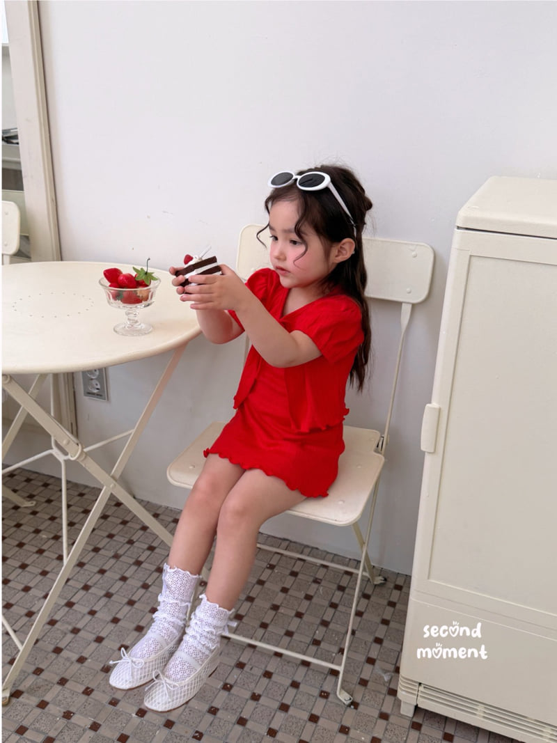 Second Moment - Korean Children Fashion - #kidsshorts - Eyelet One-piece Set - 7