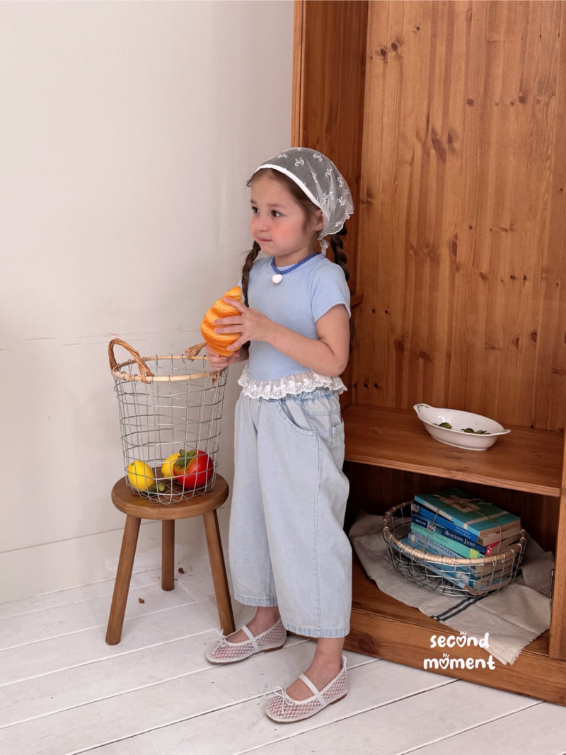 Second Moment - Korean Children Fashion - #kidsstore - Coco Ribbon Lace Tee - 8