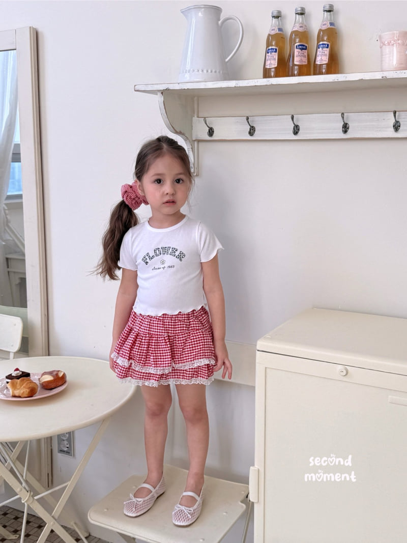 Second Moment - Korean Children Fashion - #kidsstore - Fruit Check Skirt - 7