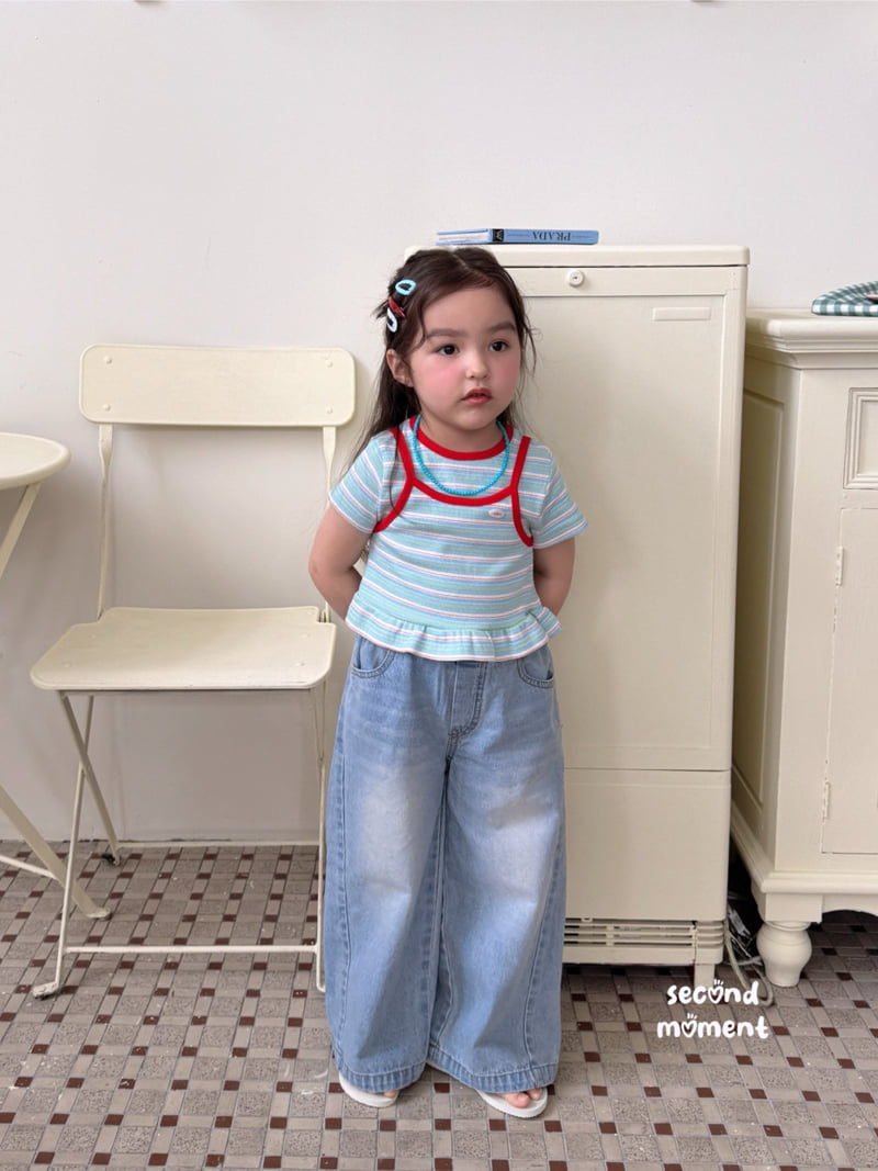 Second Moment - Korean Children Fashion - #kidsstore - Rainbow Frill Tee - 5