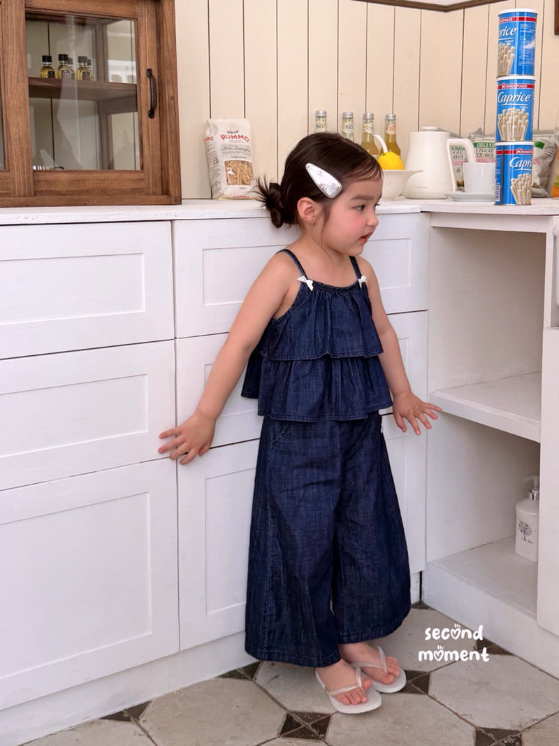 Second Moment - Korean Children Fashion - #kidzfashiontrend - Nut Wide Denim Pants - 10