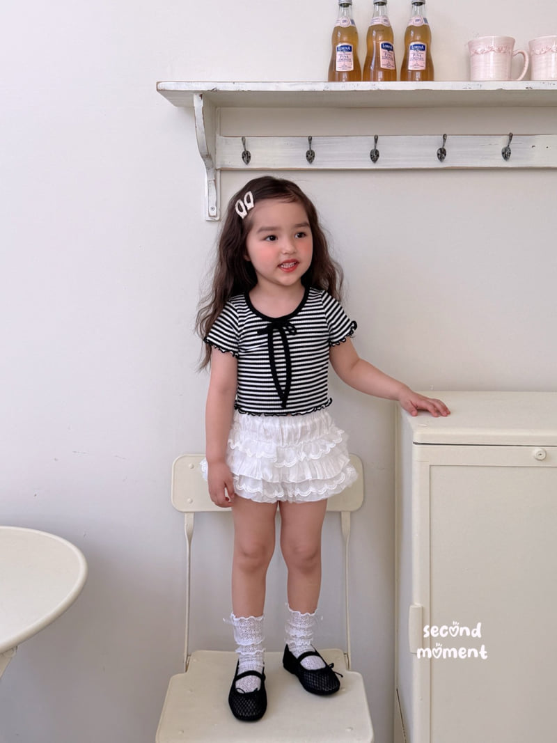 Second Moment - Korean Children Fashion - #kidzfashiontrend - Stripe Ribbon Tee - 5